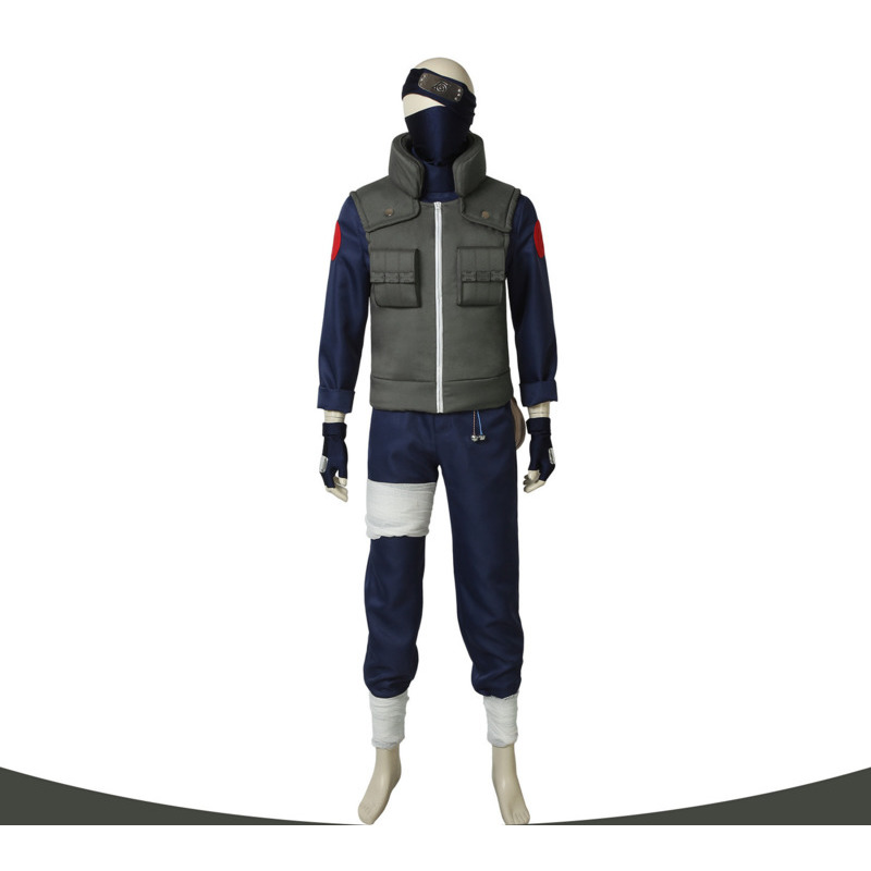 Anime Cosplay Naruto - Kakashi Cosplay Costume Full Set Ninja