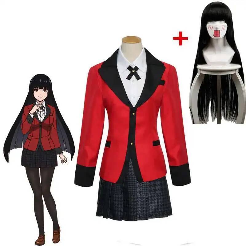 Anime Cosplay Kakegurui - Anime Kakegurui Yumeko Jabami Cosplay Costume