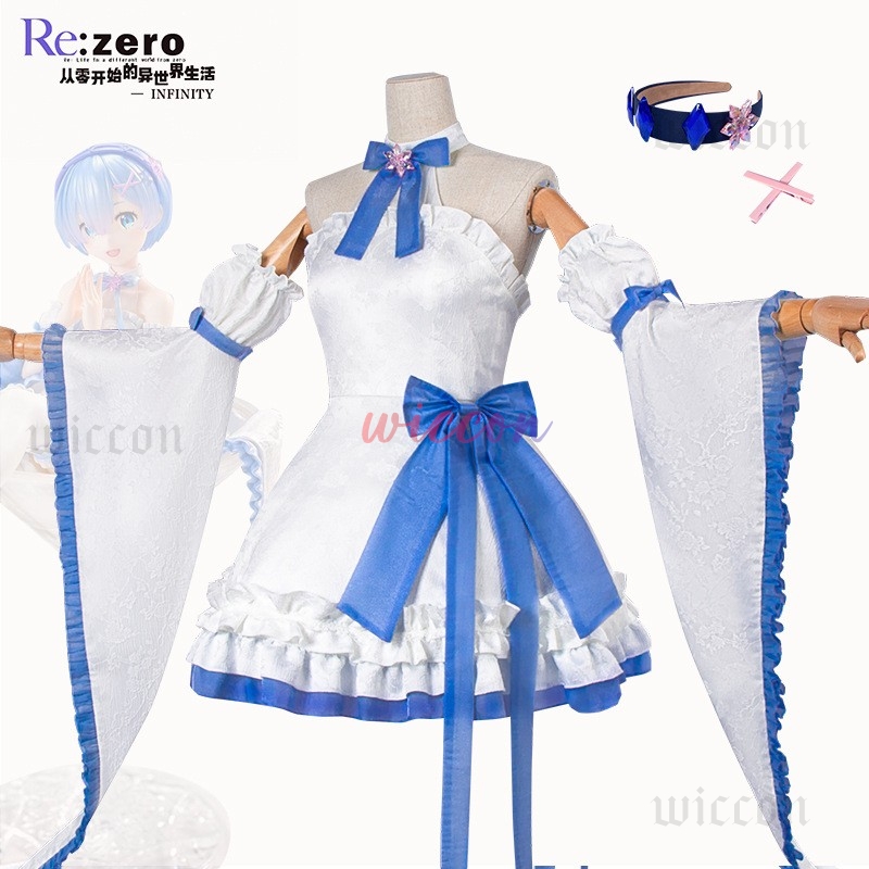 Anime Cosplay Rem - Rem Cosplay Costume Lovely Dress Comic-con