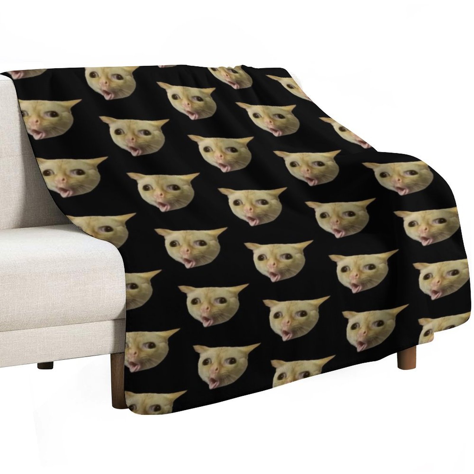 Coughing cat meme Throw Blanke - Anime Cosplay Meme recension och pris