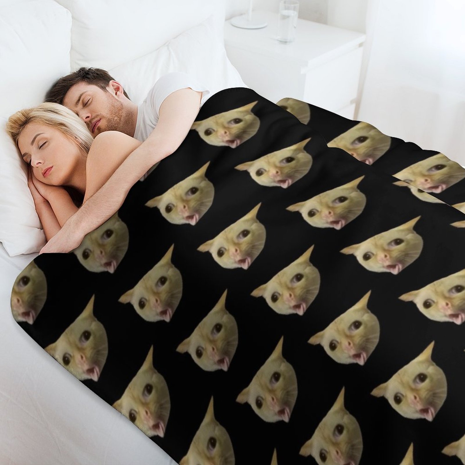 Coughing cat meme Throw Blanke - Anime Cosplay Meme recension och pris