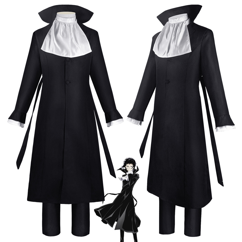 Ryunosuke Akutagawa Black Suit - Convention Cosplay Anime recension och pris
