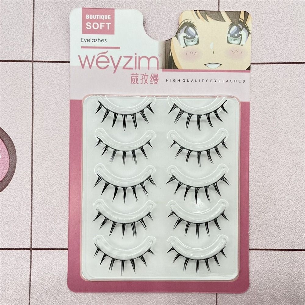 Faux Mink False Eyelashes 5 Pa - Anime Cosplay Thick recension och pris