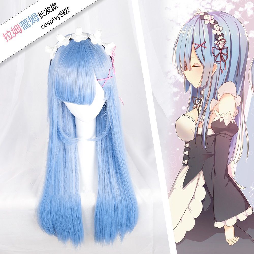 Re Zero Ram & Rem Cosplay Wig  - Anime Cosplay Rem recension och pris