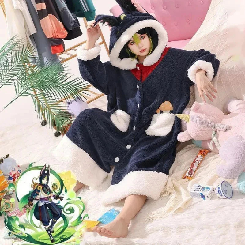 Genshin Impact Cosplay Pajama  - Anime Cosplay Thick recension och pris