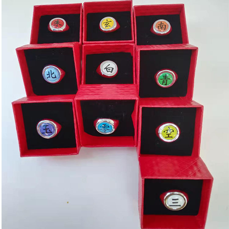 Hot Anime Accessories Ring Aka - Anime Cosplay Naruto recension och pris