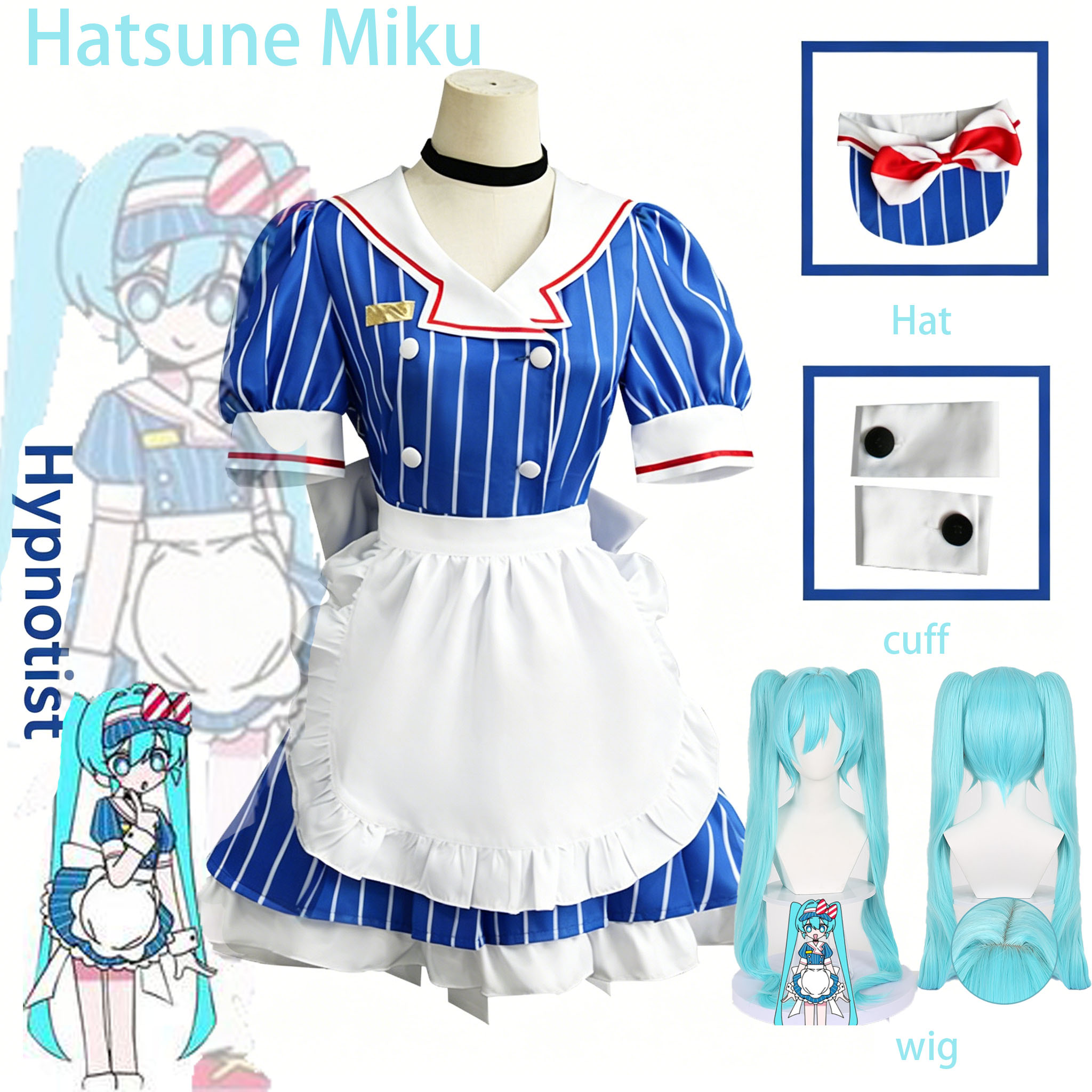 Anime Hypnotist Maid Uniform C - Anime Cosplay Duo recension och pris