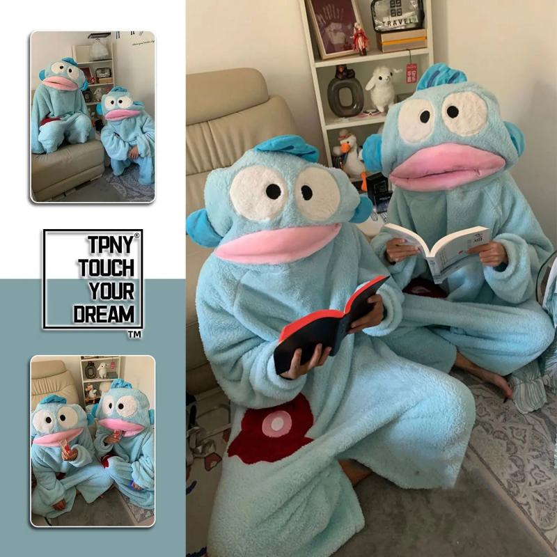 Hangyodon Cute Fish Onesie Paj - Anime Cosplay Thick recension och pris