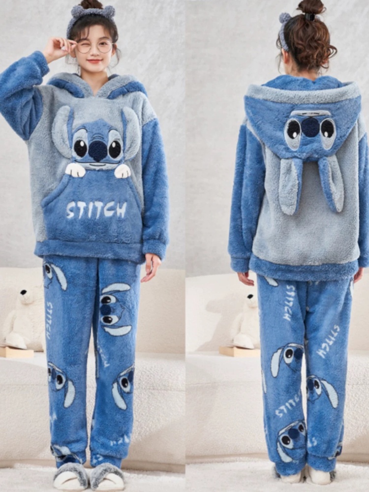 Anime Stitch Winter Pajamas Ca - Anime Cosplay Thick recension och pris