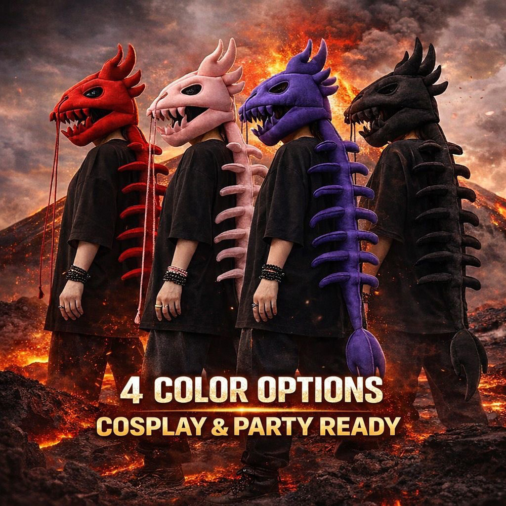 Dragon Skull Spine Plush Hood  - Anime Cosplay Eyes recension och pris