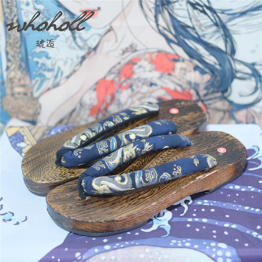 Man Wooden Clogs Slippers Wome - Anime Cosplay Thick recension och pris