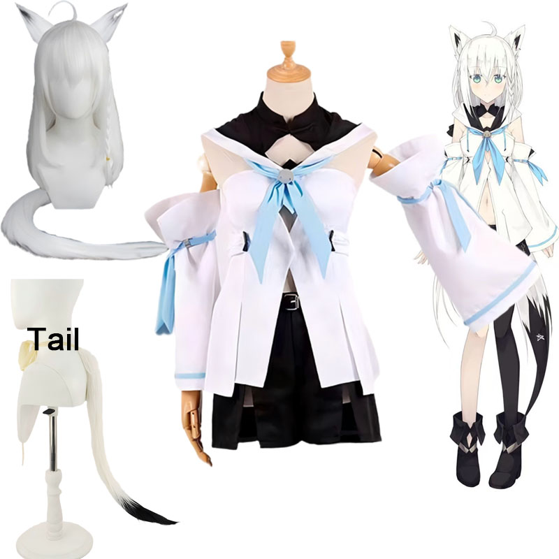 Vtuber Shirakami Fubuki Cospla - Anime Cosplay Meme recension och pris