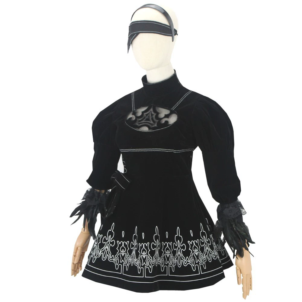 8PCS anime 2B Cosplay Costume  - Anime Cosplay Eyes recension och pris