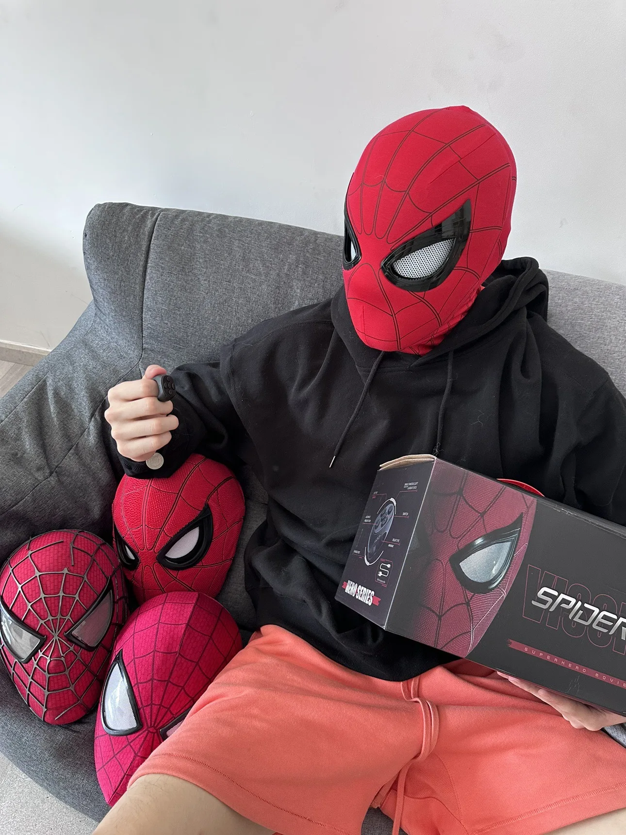 1:1 Spider‑Man Helmet Mask wit - Anime Cosplay Eyes recension och pris