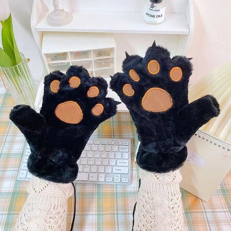 Thick Velvet Cat Claw Gloves W - Anime Cosplay Thick recension och pris