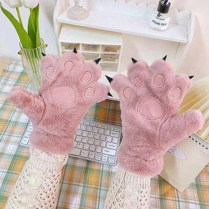 Thick Velvet Cat Claw Gloves W - Anime Cosplay Thick recension och pris