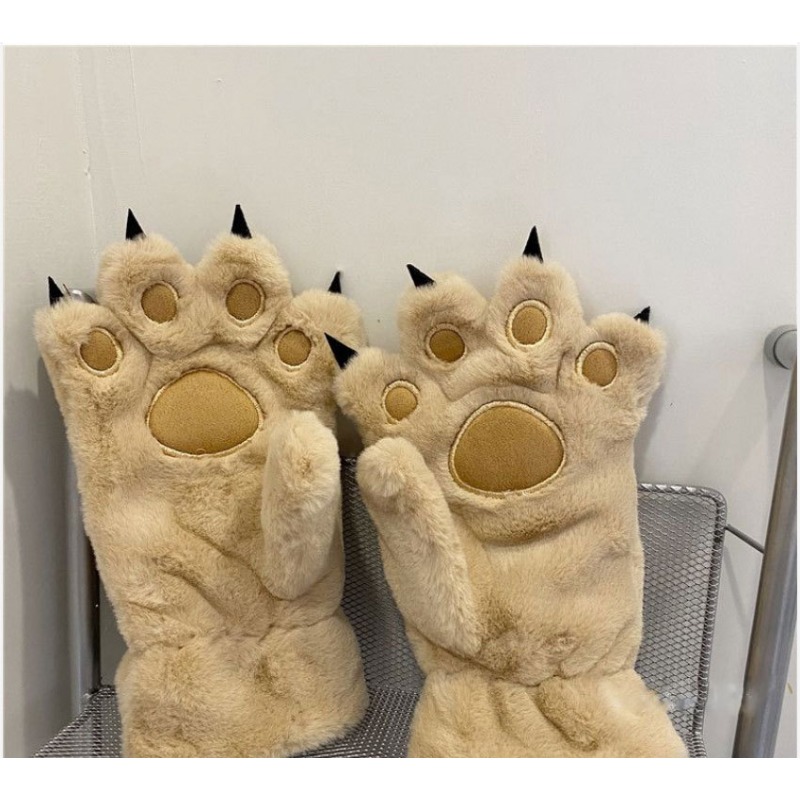 Thick Velvet Cat Claw Gloves W - Anime Cosplay Thick recension och pris